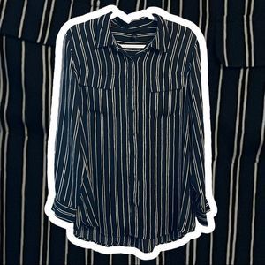 Black & White Stripes Button down blouse